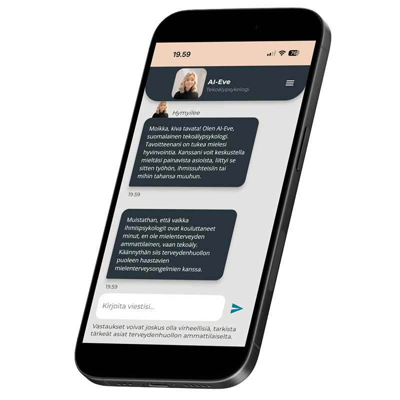 Screenshot of a conversation with the AI companion on a phone